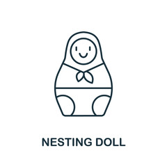Nesting Doll icon from russia collection. Simple line Nesting Doll icon for templates, web design and infographics