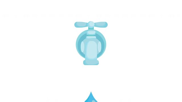water day campaign animated with water tap