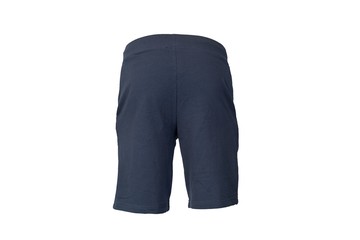 Jogging pants in the photo studio. White background. Simple design.