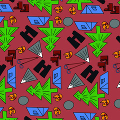 pattern with elements of relaxation in the mountains