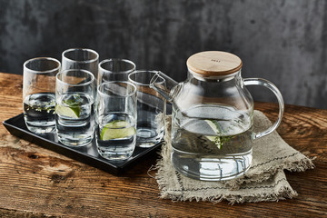 Glass kettle and water cup