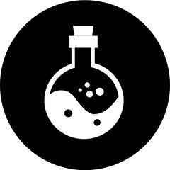 Professional poison in black circle icon. Poison symbol that can be used for any platform and purpose. Danger grunge vector, radiation, and poison sign.