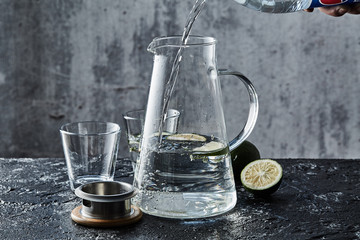 Glass kettle and water cup