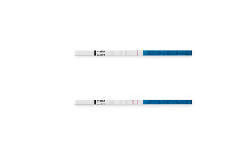 Isolation of positive and negative pregnancy test sticks