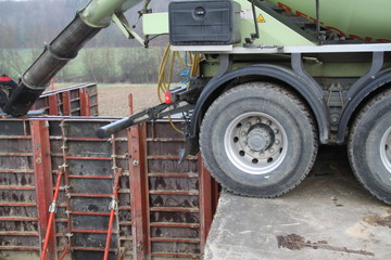 Wall concrete formwork fondations preparation