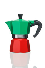 Coffee maker isolated on white background.