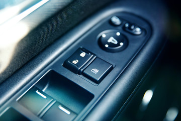 Automatic window control panel in modern car