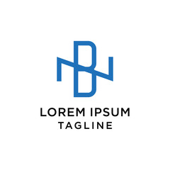 Fototapeta premium Abstract Initial NB Medical Logo Design Template