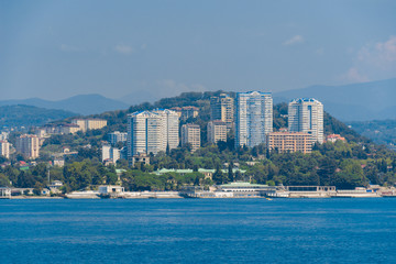 Fototapeta premium resort beach, view from the water