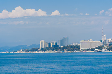 Fototapeta premium resort beach, view from the water