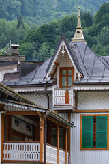 Fototapeta na wymiar Old House in Alagna Valsesia, Piedmont, Italy