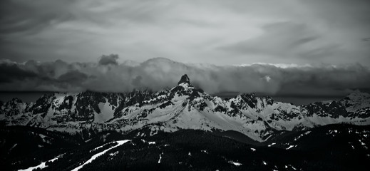 mountains in winter