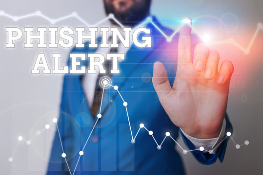 Writing note showing Phishing Alert. Business concept for Be cautious to fraudulent attempt to obtain subtle facts