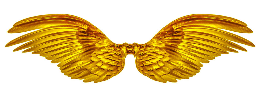 Gold Angel Wings No BG - Openclipart