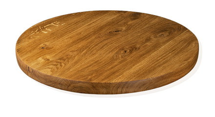 Cutting board made from oak, isolated on white background