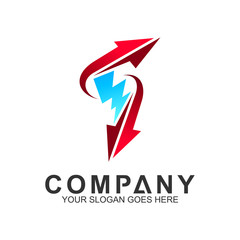 fast letter s logo with thunder arrow, letter s logo template, moving letter s logo