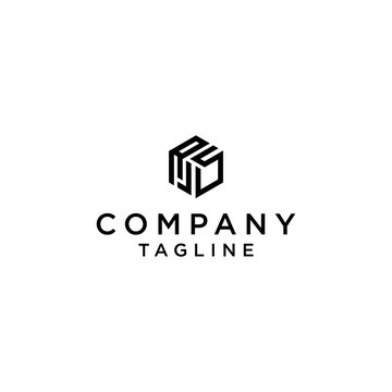 Geometric RJS Logo Design. Polygon Letter Symbol Vector. Modern Minimalist Icon for Technology Company. Clean Black and White Concept. Abstract Creative Shape for Business Brand Identity.