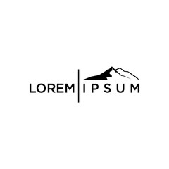 simple summit /peak mountain logo design vector