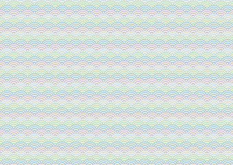 青海波 和柄 背景- Japanese traditional pattern vector background