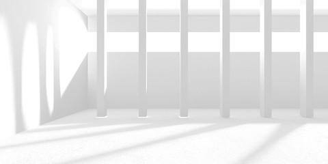 Fototapeta premium Abstract White Architecture Design Concept. 3d Render Illustration