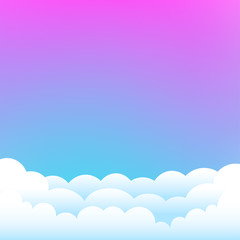 pink and blue sky template
