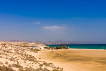 Fototapeta na wymiar Beach of Morro Jable, Jandia, Fuerteventura, Canary Islands, Spain, Europe
