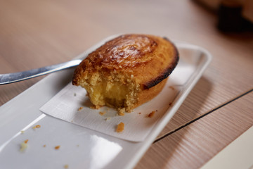 Tasty pastry on the plate