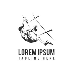 Bouldering Climbing Wall Logo Vector Icon Illustration © erix_ultrasonic