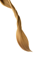 Fototapeta na wymiar Brown hair on white, isolated