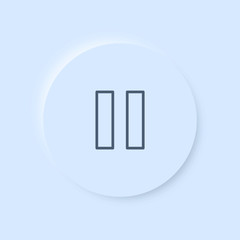 Neumorphism App Icon - Pause