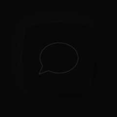 Soft UI Neumorphism App Icon Dark Mode Black - Sprechblase