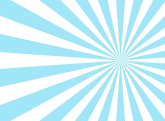 Sunlight rays background. powder blue color burst background. Vector sky illustration.