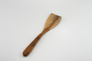 Wooden spatula for cooking produce from alder