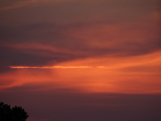 pink orange and purple sunset in the clouds
