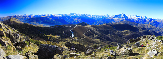 Panorama en Hautes-Pyrénées Soulour Couraduque