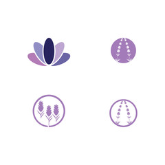Set Lavender Logo Template vector symbol