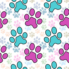 Fototapeta premium cat's paw pattern