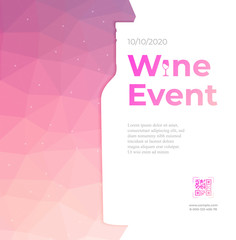 Design for wine event vector colorful background