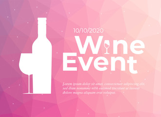 Design for wine event vector colorful background