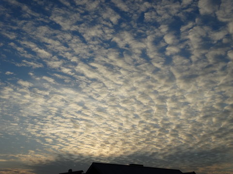sunset over the clouds