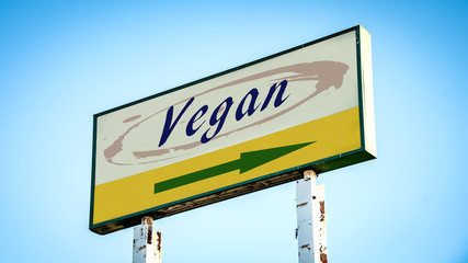 Street Sign to Vegan
