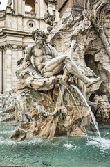 Rome, Italy, February-18-2020. Sculpture of Bernini Artist's is one of the most important tourist attraction in Rome, many people visit this place everyday,