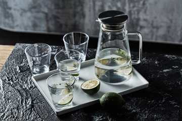 Glass kettle and water cup