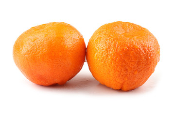Mandarin oranges isolated on white