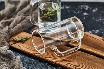 Glass kettle and water cup