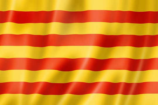 Senyera Catalonia flag, Spain