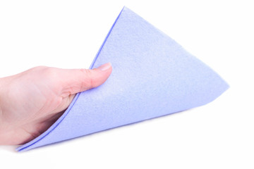 Blue viscose napkin for cleaning