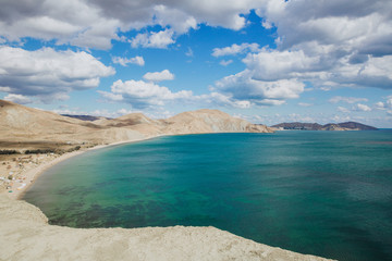 Beautiful landscape on the background of the sea.