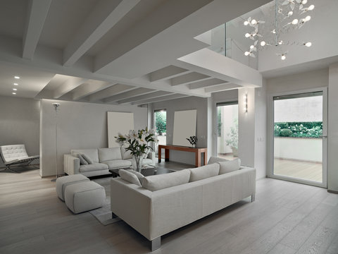 interior shot of a modern living room
