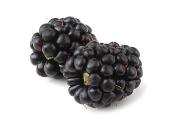 Blackberries isolated on white